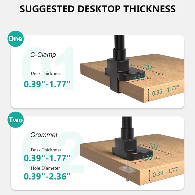 WALI Triple Monitor Mount, up to 49'' Ultrawides on Top Bracket and 34'' Screens on Side Brackets, Extra Tall 3 Monitors Desk Mount, Heavy Duty Monitor Arm up to 44 lbs (GSDM003N-P), Black