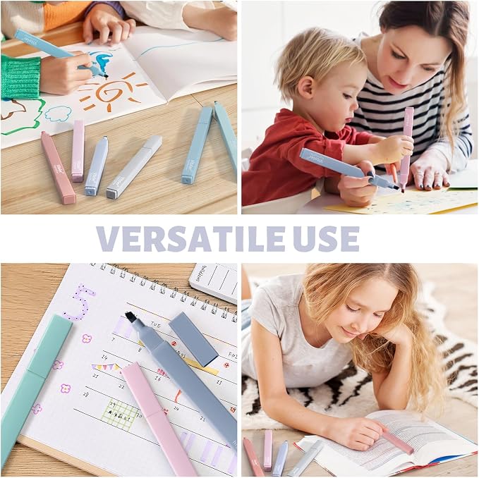 Vitoler Pastel Highlighters,Cute No Bleed Bible Bible Study 8pcs | Assorted Colors, high quality for bible study,books,journal,writing,school office