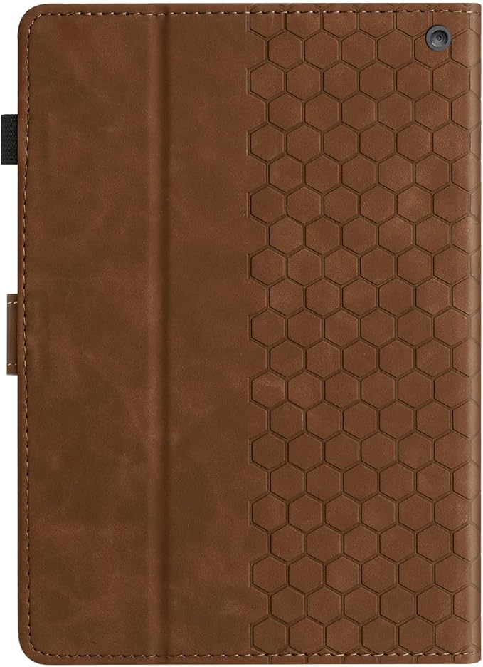 DTangLsm for Amazon Kindle Fire 10 Case & Fire HD 10 Plus Tablet Case,Brown | (13th/11th Generation 2023/2021 Release) 10.1" Slim Folding Stand Folio Cover for Fire HD 10 11th/13th Gen Case, Pen Holder