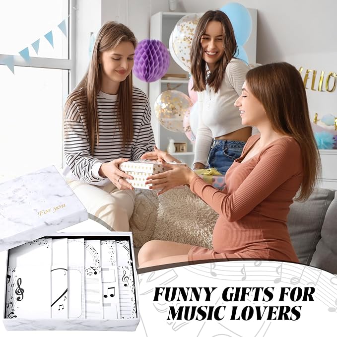 Chiisong 12 Pcs Music Sticky Notes Musical Note Pads Funny Memo for Music Teacher Appreciation Gifts Party Favor Musical Message Reminder Christmas Small Supplies Home Office
