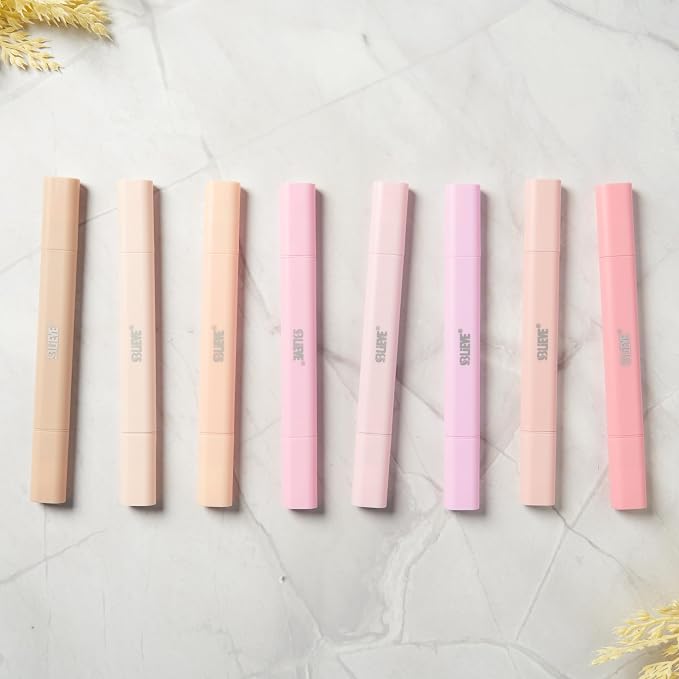 BLIEVE Bible Highlighters No Bleed Through, Pastel Colors, Dual Tip, 8 Pack | Aesthetic Cute Highlighters, Chisel Tip & Fine Point For Bible & Journaling, Back To School Supplies