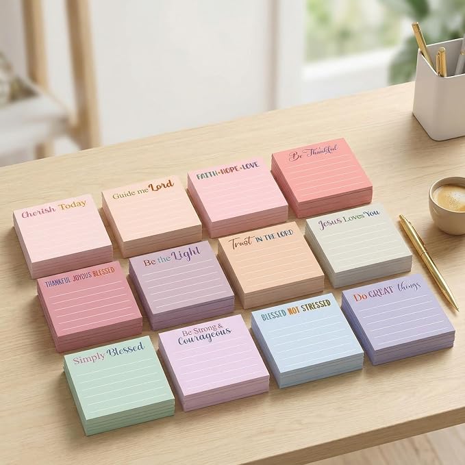 Yinder 24 Pcs Sticky Notes Gifts Bulk,Bible,Aesthetics