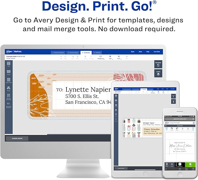 Avery White Computer Labels, 15/16" x 3-1/2", Dot Matrix and Pin-Feed Printers, 5,000 Total (4013)