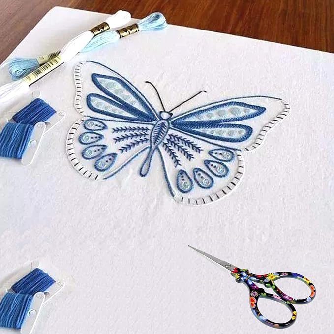 BIHRTC 3.6 Inch Scissors Small Embroidery Stainless Steel Sharp Scissors | Sharp Stainless Steel Pointed Scissors for Cross Stitch DIY Tool Sewing Craft Needwork Needpoint Artwork