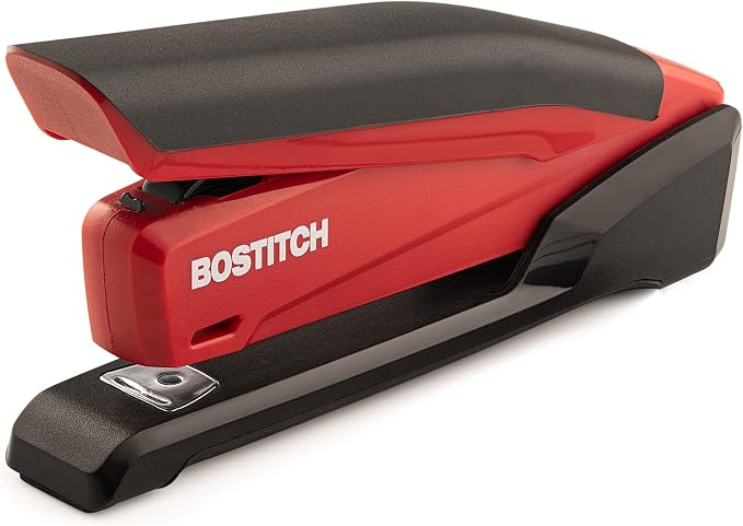 Bostitch Stapler - InPower, One Touch Heavy Duty Red Office Stapler | Bostitch Stapler with Built-in Staple Remover, 20 Sheet Capacity, Includes 1260 Staples