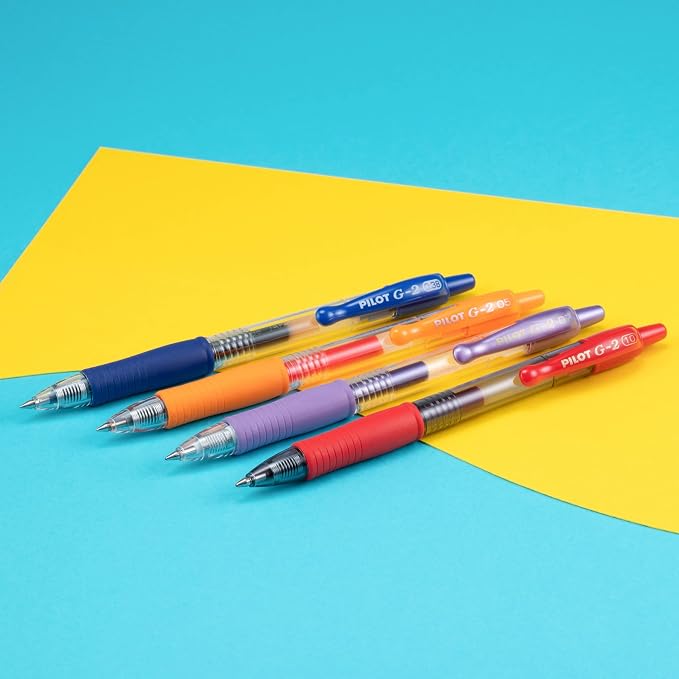 Pilot G2 Premium Refillable and Retractable Rolling Ball Gel Pens, Extra Fine Point, Gel Ink Pens, 0.5mm, Blue Ink, 5-Pack