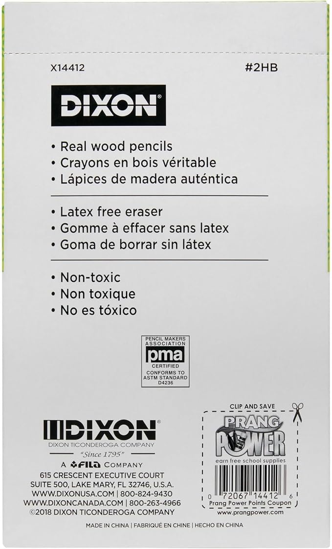 Dixon® Pencils, #2 Soft Lead, Box Of 144