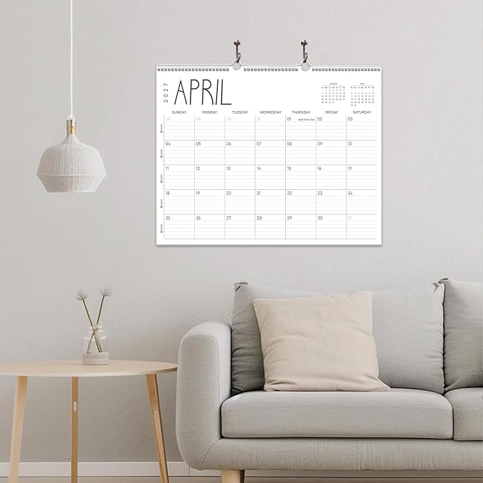 GuassLee Large Wall Calendar 2026-2028, 24-Month 22" x 17" Wall Calendar from Jun. 2026 to May. 2028, Large Desktop Hanging Monthly Planner with Thick Paper, Ruled Blocks for Home School Office