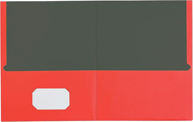 Oxford 2 Pocket Folders, Textured Paper, Assorted Colors (Blue, Purple, Teal, Orange, Pink), Contrasting Interior, Letter Size, 25 Per Box (53274EE) (Pack of 8)
