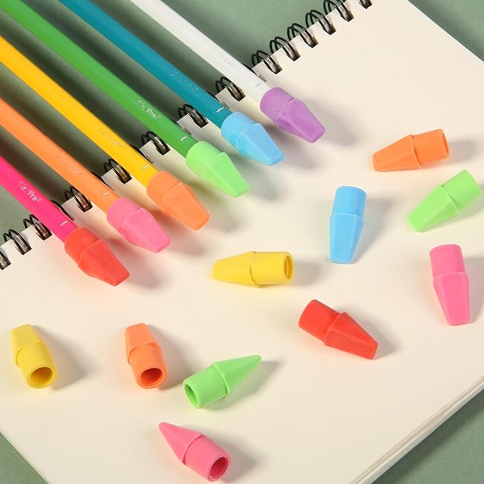 Mr. Pen- Pencil Erasers Toppers, 120 Pack, Colorful, Latex Free, No Smudge | Mr Pen Erasers for Pencils