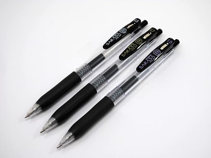 Zebra Pen Sarasa Clip Recycled Retractable Gel Pen, 0.5mm Fine Point, Black Ink, Water-Based, Ideal for Office and School, Journal, Note Taking and Planner Use, 75% Recycled, 12-Pack (47310)