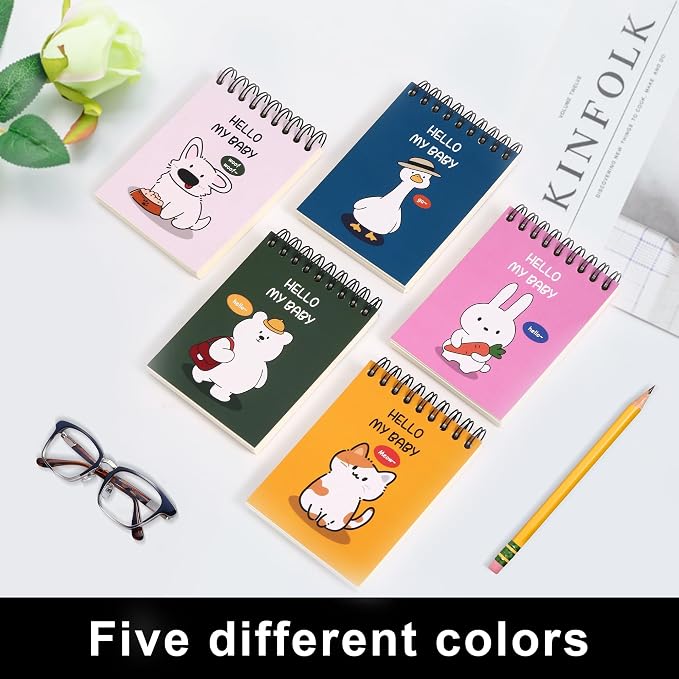 8pcs Dreamdove Blank Page Journal 3.1" X 4.3"Small Spiral Pocket Notebook Blank Unlined Notepads160 Pages Cute Spiral Blank Notebook No Lines Top Notebook Unlined Little Memo Steno Note Pads Nursing Notepad For Work, School, Office, Nurse, Travel