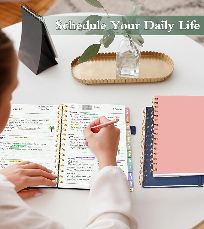 Academic Planner 2026-2027, Hardcover Weekly and Monthly Calendar Planner from July 2026 - June 2027, Daily Agenda Planners with Tabs, College School Organizer for Student Teacher, A4 (8.5" x 11"), Colorful Tree