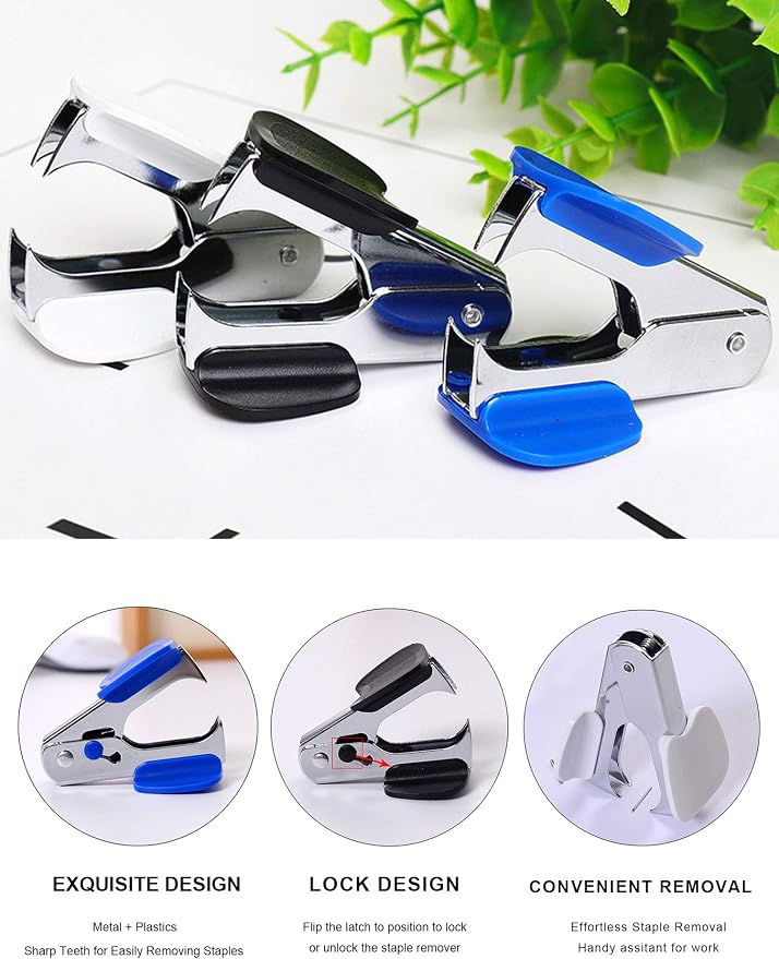 Leven Effortless Desktop Stapler, 40 Sheet Capacity, One Finger Touch Stapling, Easy to Load Ergonomic Heavy Duty Stapler, Includes 1500 Staples and Staple Remover