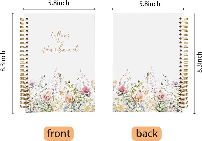 Memorial Gifts for Loss of Husband - Grief Journal, Sympathy Gifts Bereavement, Letters to My Husband Spiral Journal Notebook 5.5x8.3