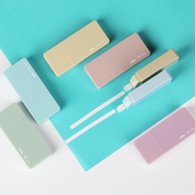 Mr. Pen- Aesthetic Correction Tape Bulk, 0.2" x 236", 12 pcs, Pastel Colors | Cute Correction Tape