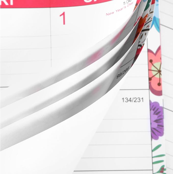 2026-2027 Wall Calendar - Wall Calendar 2026-2027, JUL.2026 -DEC.2027 | 15" x 11.5", 18 Months Calendar July 2026-2027, Hanging Hook, Large Daily Blocks, Thick Paper - Clorful Floral
