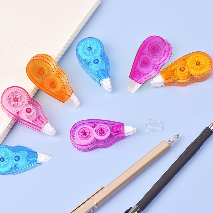 120-Pack Correction Tape, 13.12ft, Easy to Use Mini Correction Tape, Dry Instant Tear-Resistant and Silent, School Office Supplies, Multicolor