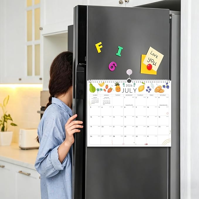 2026-2027 Wall Calendar - 18 Months Wall Calendar 2026-2027 with Thick Paper, Jul 2026 - Dec 2027, 14" x 11", Twin-Wire Binding, Home or Office Calendar for Easy Organizing