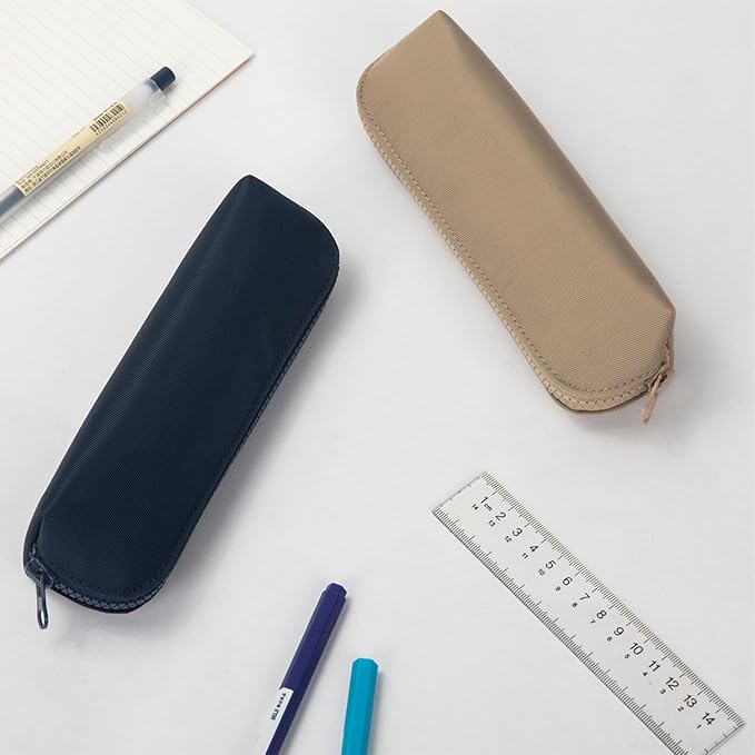 Pencil Case Small Pencil Pouch Slim (Red, Oxford)