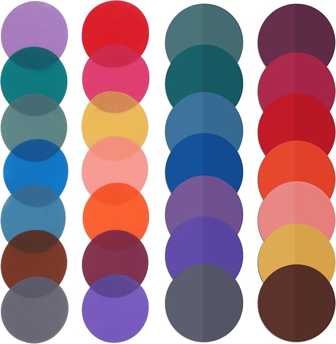 Mr. Pen- Round Transparent Sticky Notes, 1.1” Diameter, 14 Pads, 560 Sheets | Colorful, Water-Resistant See-Through Sticky Notes & Fineliner, Smooth Writing, Note Tabs for Bible Journaling, Studying