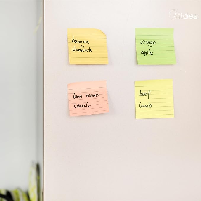 Mr. Pen- Lined Sticky Notes, 3" x 3", 6 Pads, 45 Sheets/Pad | Sticky Notes with Lines, Ruled Post Stickies, Memo Pads, Self-Stick Note Pad for Office, School, Home, Study