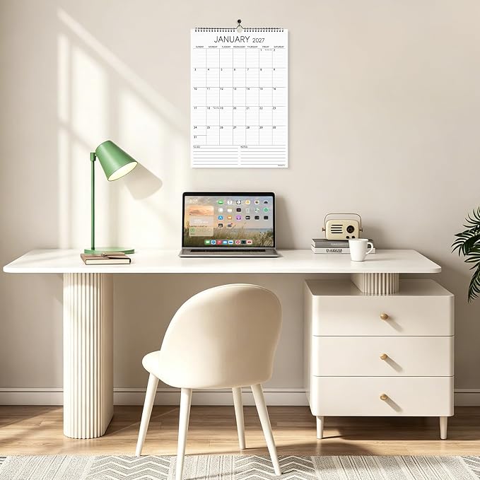 Calendar 2026-2027 Wall Calendar, July 2026 - December 2027, Large 12" x 17", 18 Months Calendar with Hanging Hook for Home Office