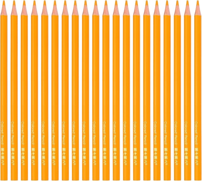 PATIKIL Medium Yellow Colored Pencils Set,20 Pcs Oil Color Pencils Wooden Coloring Drawing Pencil for Artists Art Painting