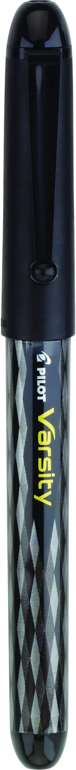 Pilot Precise Varsity Pre-Filled Fountain Pens for Writing, Medium Point Stainless Steel Nib, Black Ink, 1.0mm, 12-Pack