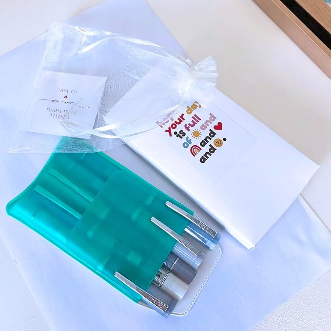 5-Pack Jinhao 58D Fountain Pen Set, Mixed Color 0.5mm Fine Nib Demonstrator | Transparent Resin Fountain Pens with Converter. Includes Pouch & Gift Bag. Ergonomic Design For Daily Office & School Use