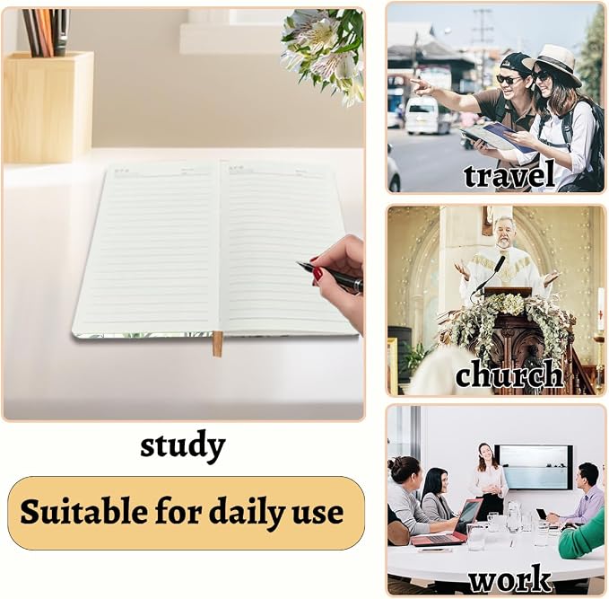 Christian Hard Shell Journal Notebook Notebook 200 Sheets (5.8 x 8.3) | Bible Gifts for Women, College Ruled Notebook, Inspirational Notebooks, Journals for Writing Planner Note Taking