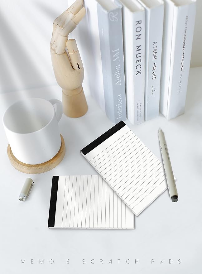 6 Pack Small Notepads Refills Memo Pads 3 x 5 Inch Lined Writing Note Pads with 30 Sheets Note Pad Paper in Each Pad Mini Pocket Notebook Refills for Taking Notes and Reminders Organization Planning