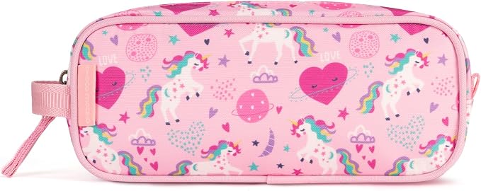 Choco Mocha Boys Pencil Pouch for Kids, Soft Zipper Pencil Case for Boys Toddler, Kids Pencil Case for School Space Pencil Bag, Black