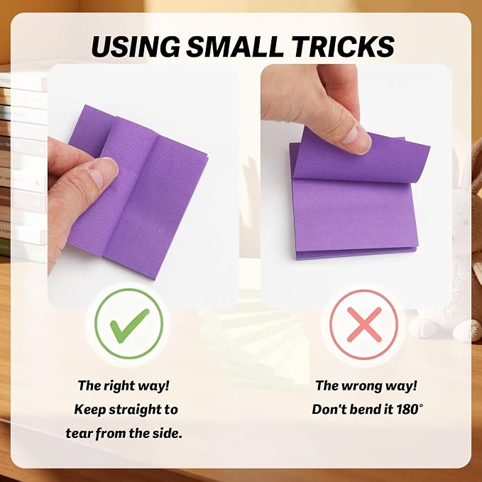 Sticky Notes Pop Up Sticky Notes 8 Pads 8 Colors 3x3 100 Sheets Large Self-Stick Stickies Note Pads Teacher Back to School Supplies and Office Products