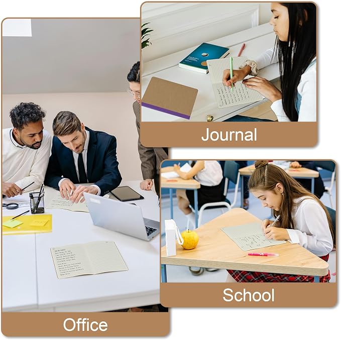 ZCZN 100 Pack Composition Notebooks Bulk, A5 Kraft Cover Lined Journals with Rainbow Spines for School, Business, Work and Daliy Use (100, 10 colors)