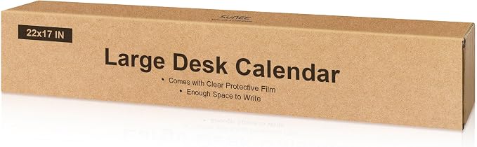 SUNEE Desk Calendar 2026 Large 22x17 from April 2026 to December 2027, Extra Large Desktop Monthly Calendar Pad 21 Months For Teacher or Office, Desk Top, Seasonal