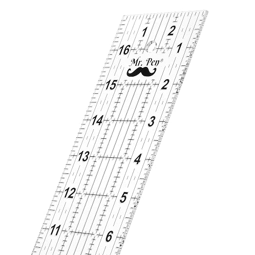 Mr. Pen- Sewing Ruler, 3 x17 Inch, Acrylic Quilting & Cutting Ruler, Non-Slip, Sewing Supplies