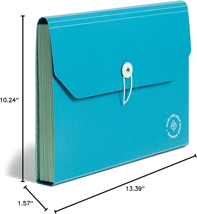 U Brands 13-Pocket Accordion File Organizer, Letter Size, Expandable File Folder Folder (U-Eco)