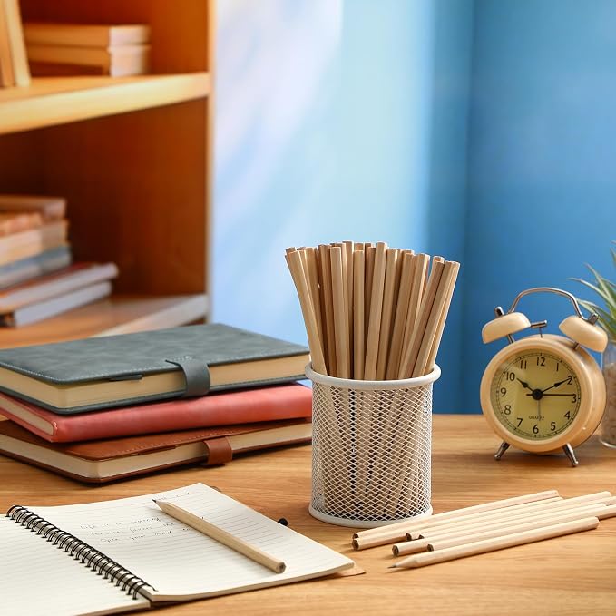 Fumete 1000 Pieces Wooden Pencils Bulk No Eraser Hexagonal HB Graphite Unsharpened Natural Wood Pencils Without Erasers Classroom Gifts for Students Bulk Goodie Bag Stuffers