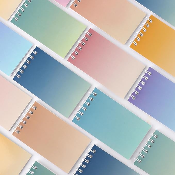 Small Spiral Notebook 24 Pcs Mini Journal Pocket Notebooks Set Colorful Cover Notebooks for Kids Party Supplies Teacher Children Classroom Rewards