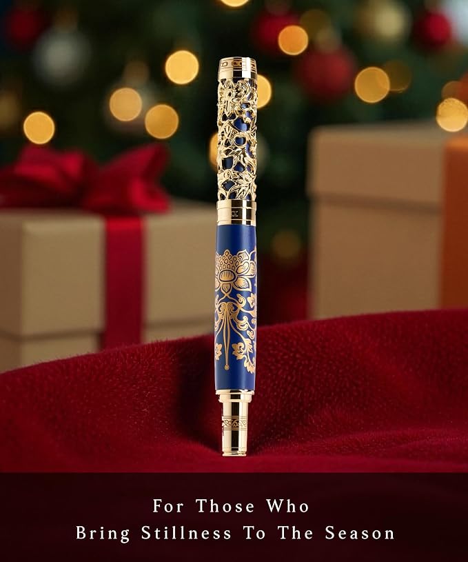 ARTEX Executive Rollerball Pen Sets With Stand-Museum Collections-Crafting Timeless Beauty-Luxury Pen Gift & Office Desk Decor, German SCHMIDT refill, Solid Metal & Marble Texture