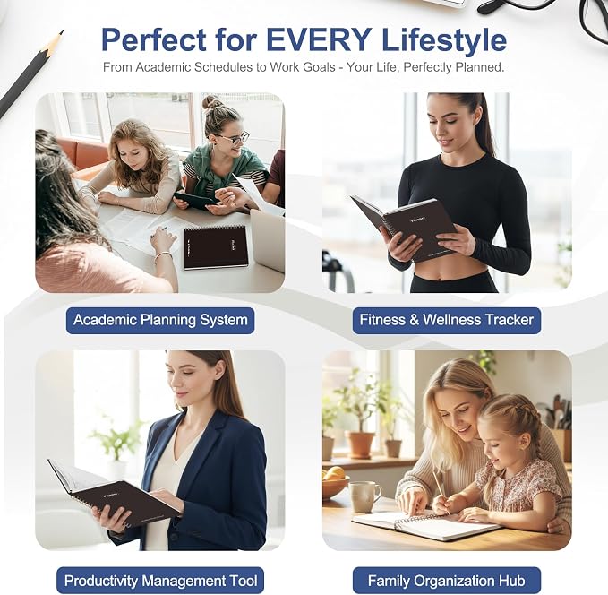 VALOME Planner 2026-2027, Weekly and Monthly Planner, JUL 2026 - JUN 2027 | Letter Size(8.5" x 11"), Hardcover, Agenda Book, Sprial Bound, Inner Pocket, Office and School Use