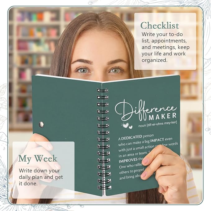 Tellingyou 20 Sets Difference Maker Employee Appreciation Gift for Coworker to Do List Notebooks with Ballpoint Pen Note Pads Journal Back to School for Teacher Nurse Staff Team (Healing Colors)