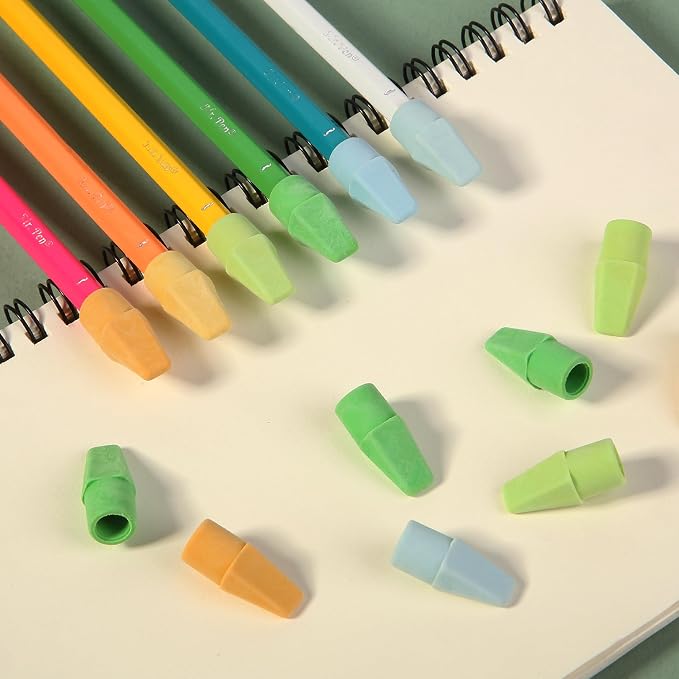 Mr. Pen- Pencil Erasers Toppers, 120 Pack, Colorful, Latex Free, No Smudge | Mr Pen Erasers for Pencils