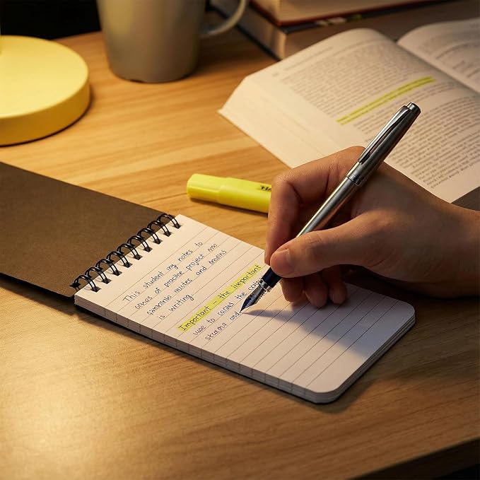50 Pack Mini Spiral Notebooks, 3x5 Inches Pocket Notepad, 60Sheets/120Pages Memo Notepads for Home, Office, Travel, Black Cover