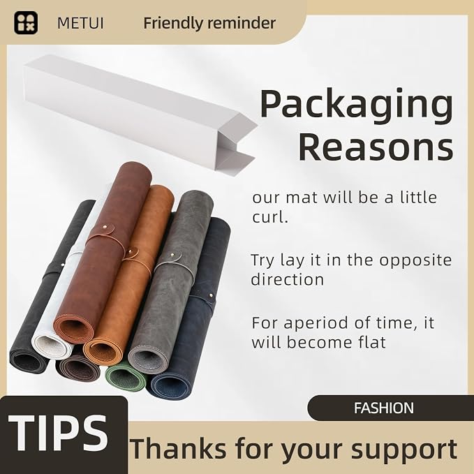 Leather Desk pad for Computer and laptops, Ideal for Gaming and Office use, Large Mouse pad and Keyboard mat,Desk mat Special for man. A complimentary Wrist pad and Phone Stand (Brown, 31.5"*15.7")