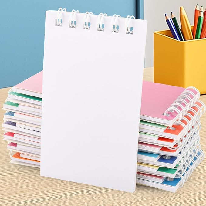 Mini Notebooks Bulk Small Spiral Notebook 24 PCS Mini Journal Pocket Notebooks Set Colorful Cover Notebooks for Party Supplies Teacher Children Classroom Rewards