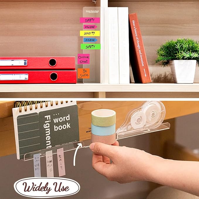 3PCS Monitor Memo Board (Left, Right & Bottom) Office Decor for Women Men, Desk Accessories Computer Monitor Memo Board with Phone Holder for Home Office Desktop, Comes with 1 Pack Sticky Note