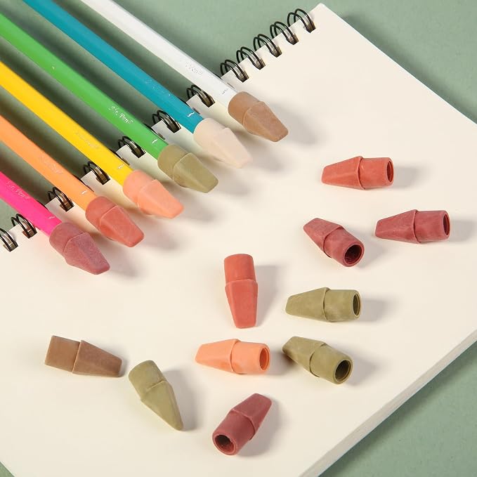 Mr. Pen- Pencil Erasers Toppers, 120 Pack, Colorful, Latex Free, No Smudge | Mr Pen Erasers for Pencils