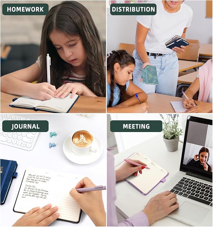3 Pack Pocket Journaling Notebooks, A6 Small Notebook Total 360 Pages Journaling Notebooks For Note Taking Journals For Writing Mini Note Pads With Pen Holder 100 GSM Thick Paper(Green,Red,Black)